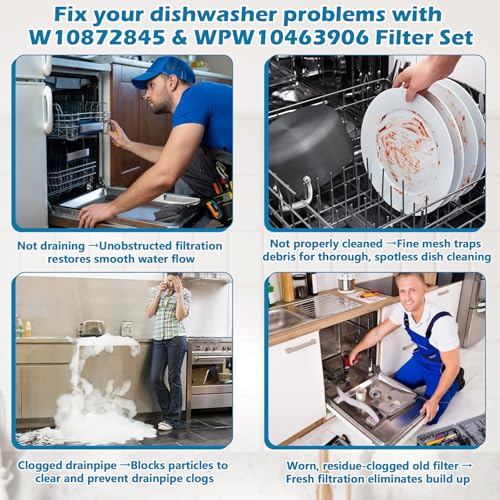 BigHead W10872845 Dishwasher Pump Filter Cup & WPW10463906 Screen - Image 6