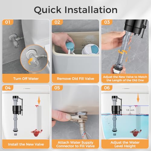 Universal Toilet Repair Kit for Inside Tank – Includes | Home Repair - Image 6
