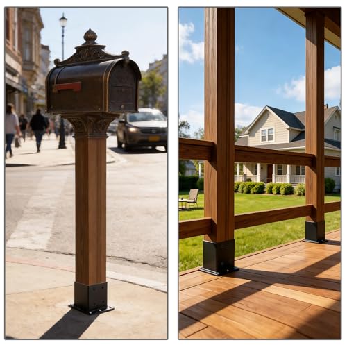 4x4 Post Base Brackets 8 Pcs Deck Post Base (Inner Size:3.6" x - Image 8