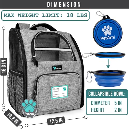 PetAmi Dog Backpack Carrier Airline Approved Cat Pet Puppy - Image 3