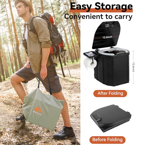 Portable Camping Toilet Upgraded Soft Camp Toilet Seat - Image 6