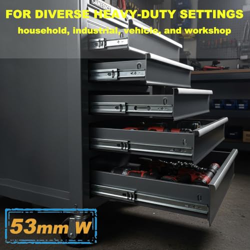 Heavy Duty 36" Drawer Slides, Full Extension Ball Bearing, 300LB - Image 5