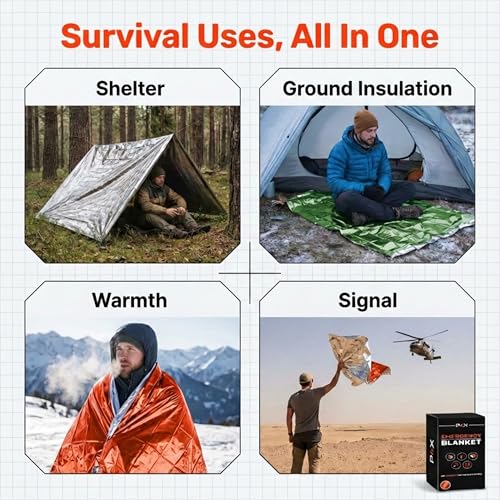 PREPARED4X Mylar Blankets 8 Pack - Waterproof Emergency Blanket - Image 7