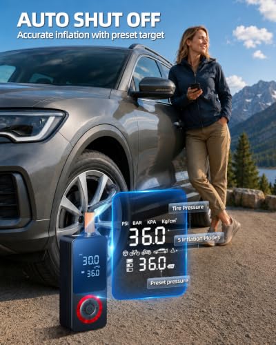 Tire Inflator Portable Air Compressor with Long Runtime - Image 4