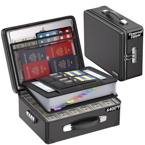 DocSafe 6400°F Fireproof Document Box with Lock, 10 Layers Heat - Image 2