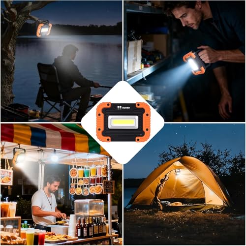KunHe 4 Pack Rechargeable LED Work Light 500LM Portable | Home Repair - Image 8