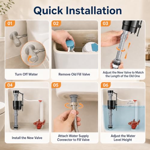 Toilet Tank Replacement Kit with 2-Inch Flapper | Bathroom Essentials - Image 8