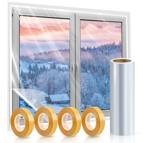 Window Insulation Kit for Winter, 87×394" Window Plastic - Image 2