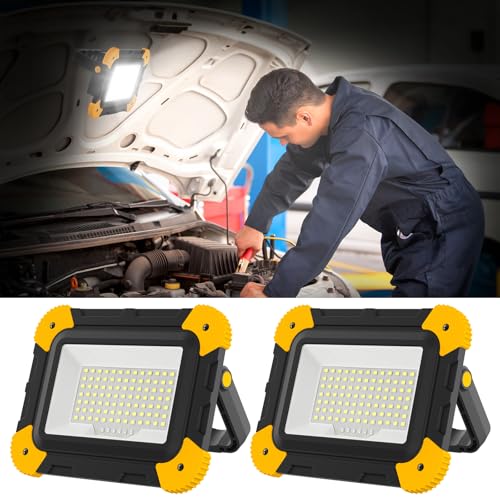 T-SUN Rechargeable LED Work Light,Cordless Work Light,2 Pack - Image 2