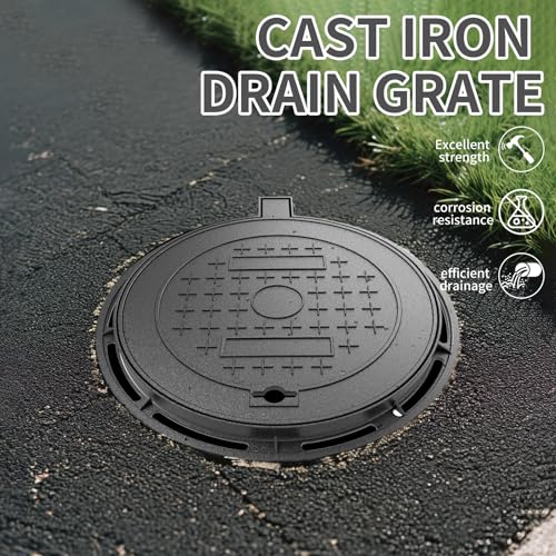 Cast Iron Manhole Cover and Frame, 16" B125 Septic Tank Lid - Image 6
