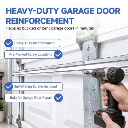 9FT Garage Door Strut, Heavy Duty Galvanized Steel Garage - Image 5