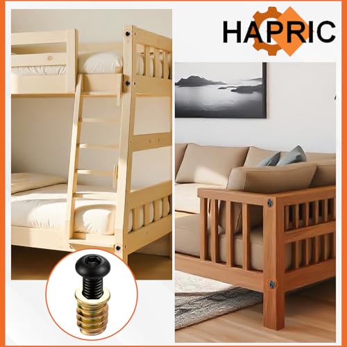 Hapric 120 Pcs 1/4-20 Threaded Inserts for Wood Kit, Wood - Image 7