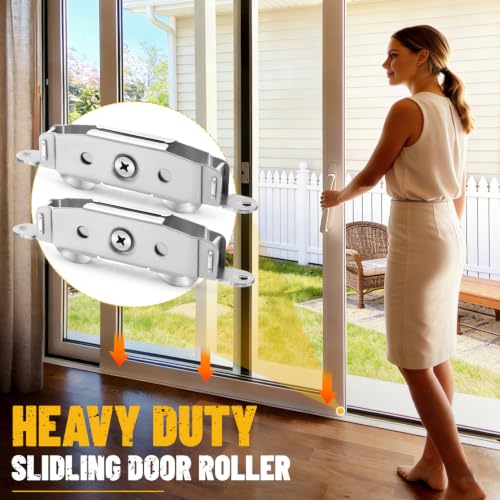 2 Pack Sliding Door Rollers Replacement, Stainless Steel Patio - Image 4