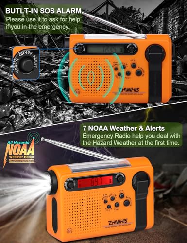ZHIWHIS Emergency Radio with Alerts, NOAA Weather/AM/FM - Image 7