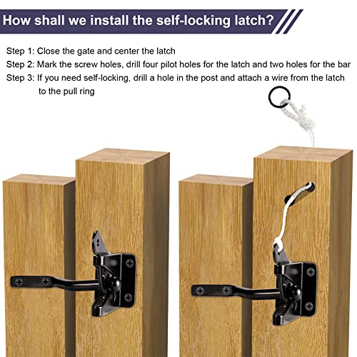Anti Sag Gate Kit Heavy Duty No Sag Kit for Wooden Gate Fence - Image 6
