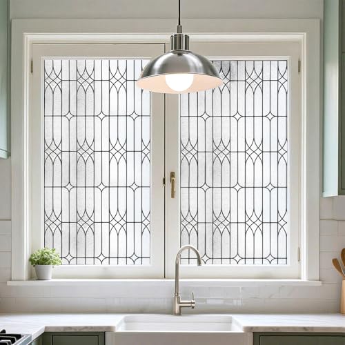 Window Privacy Film, Glass Decorative Static Cling, 17.5" x 78.7" - Image 3