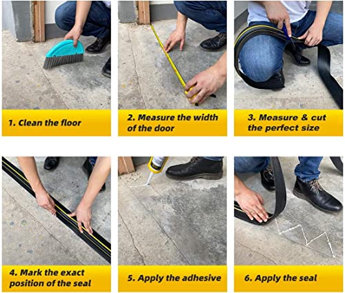 Jin&Bao Universal Garage Door Threshold Seal 20FT Rubber | Home Repair - Image 8