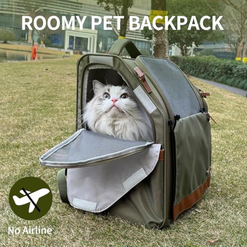 Large Cat Carrier Backpack, Shaded Small Dog Backpack | Pet Essentials - Image 3