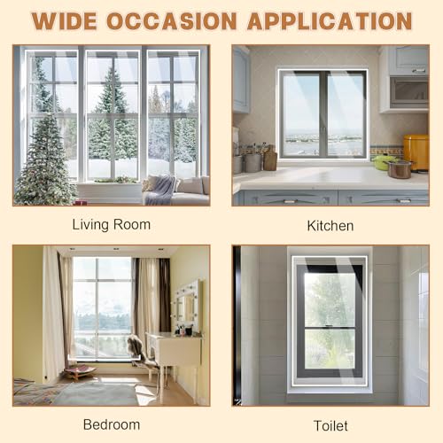 2Sets 47" x 63" Winter Window Insulation Kit with Cuttable - Image 8