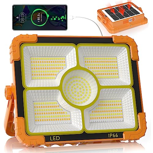 100W LED Solar Work Light, 466 LED 10000LM Magnetic | Home Repair - Image 2