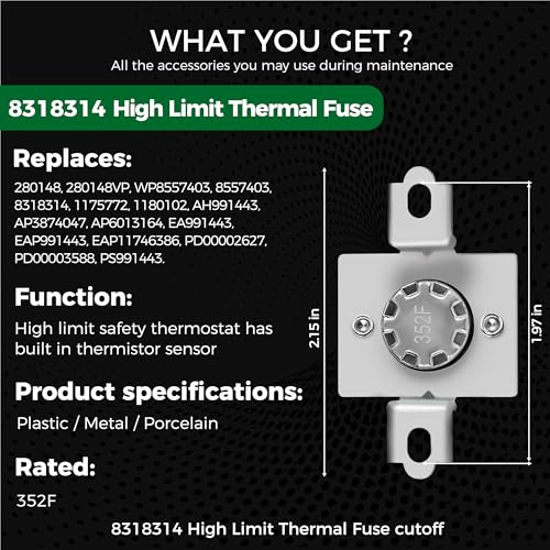 Upgraded 8544771 WP8544771 Dryer Heating Element 280148 - Image 3