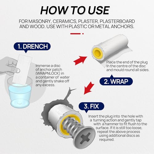 WRAPNLOCK Drywall Anchor Repair Kit - Fast Loose Anchor Fix - Image 5