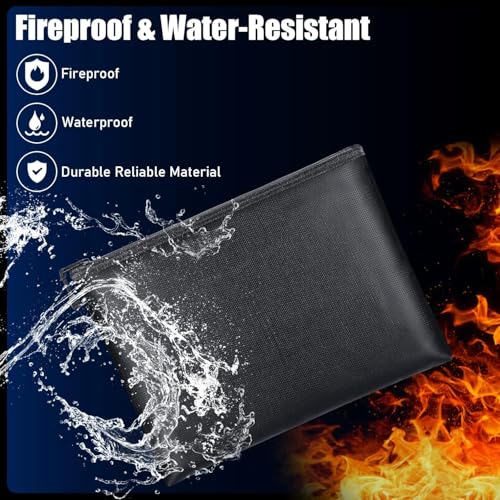 Epakh 2 Pack Fireproof Document Bags Waterproof with Zipper - Image 4