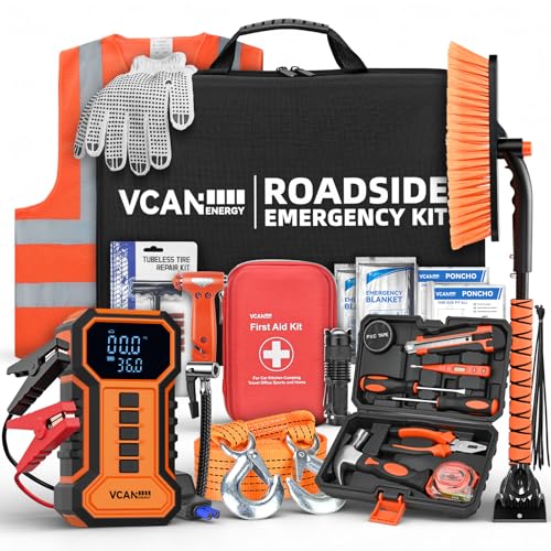 Jump Starter with Air Compressor Car Emergency Kit for Women, Men - Image 2
