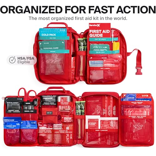 SurviveX Large Pro First Aid Kit, Emergency Kit for 5-6 People - Image 4