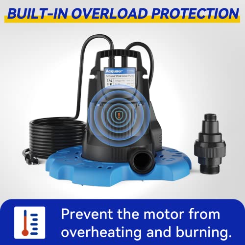 1/4 HP Automatic Swimming Pool Cover Pump, 2250 GPH Submersible - Image 6