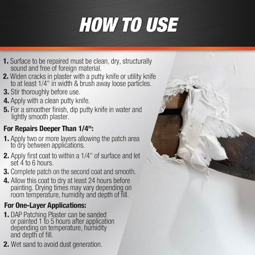 DAP Patching Plaster, White, 1 Gal (7079852290) - Image 4