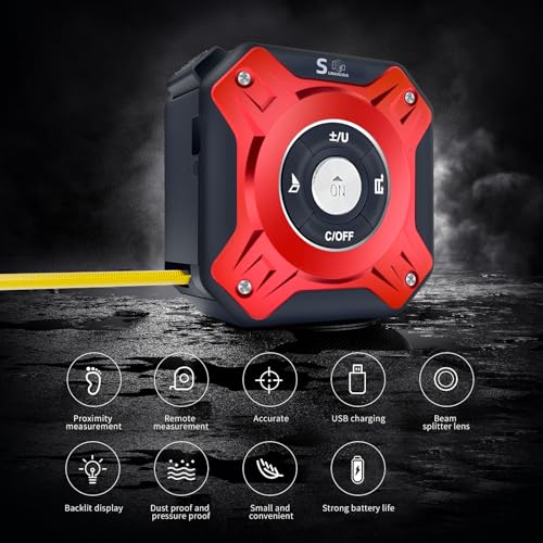 2 in 1 Laser Tape Measure with Level | 131ft/40M - Image 6