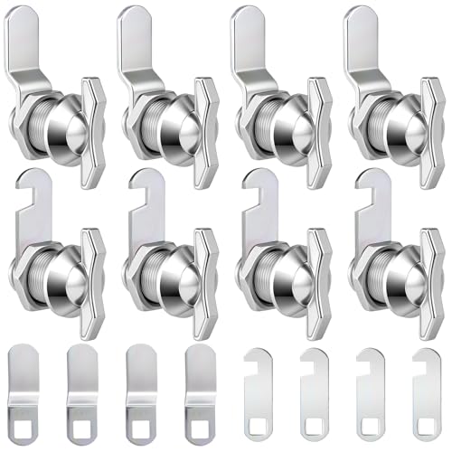 Camper Storage Door Latch, Thumb Operated Offset Cam Locks - Image 2