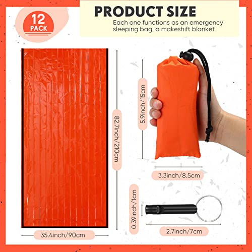 Qunclay 12 Set Emergency Sleeping Bag Survival Bivvy Sack - Image 3