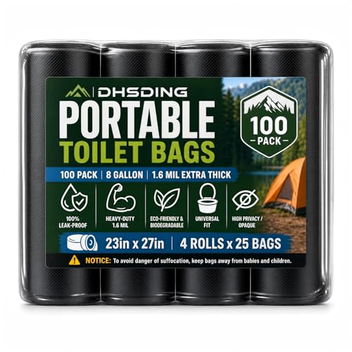 Portable Toilet Bags, 100 Pack Biodegradable Camping - Image 2
