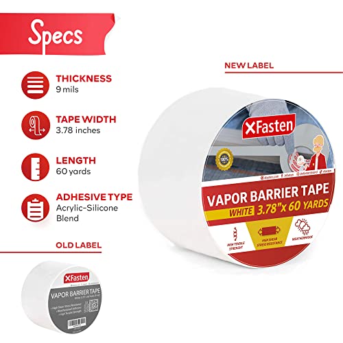 XFasten White Vapor Barrier Tape, 9 mil - Image 3