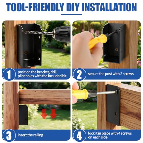 36Pcs Deck Railing Brackets, U-Shape 2x4 Concealed - Image 6
