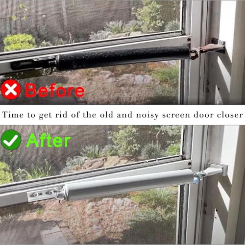 Pneumatic Door Closer Kit for Screen and Storm Doors, Includes - Image 4