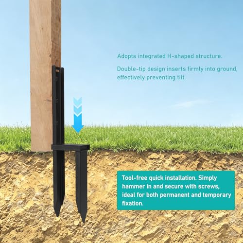 2PcsFence Post Repair Kit, Ground Spike Anchor - Image 5