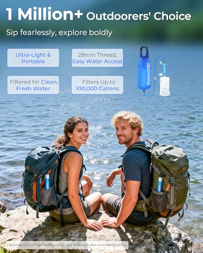 Waterdrop Gravity Water Filter Straw, Camping Water Filter - Image 3