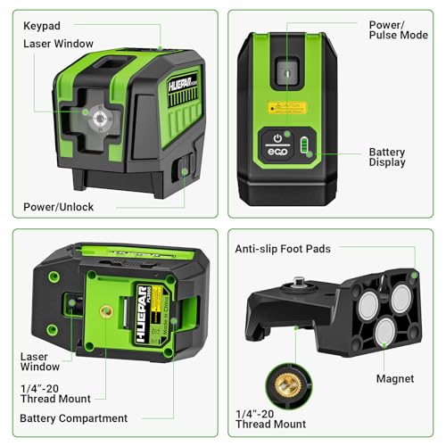 HUEPAR 3 Point Self Leveling Laser Alignment Tool with Plus Mode - Image 4