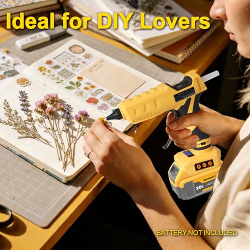 Hot Glue Gun Cordless & Corded 2-in-1 Compatible with Dewalt 20V - Image 7