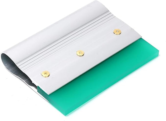 6 Inch Screen Printing Ink Squeegee with Aluminum Handle, 75 Durometer, Flat Squeegee for DIY Hand Printing, Flat Patterns