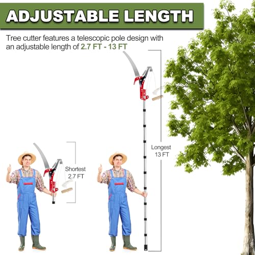 13ft Pole Saws for Tree Trimming, Lightweight Stainless Steel - Image 3