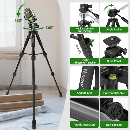 Huepar Laser Level 360 with Tall Tripod Self Leveling - Image 6