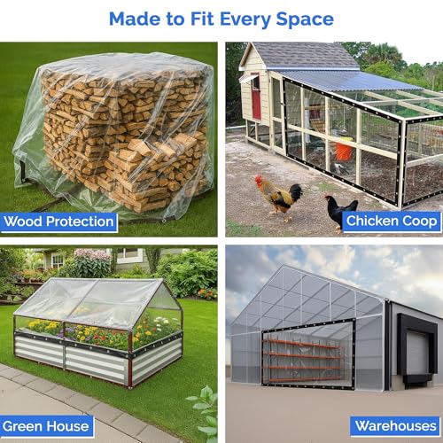 Covers & All Heavy Duty Clear Vinyl Tarp – 20 Mil Waterproof - Image 7