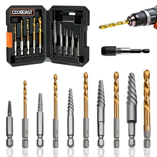 11 Pcs Screw Extractor Set,Left Hand Drill Bit - Image 2