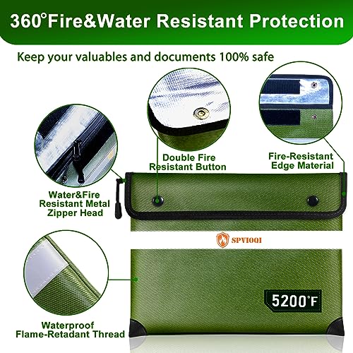 Upgraded Fireproof Document Bag 5200°F -Heat Insulated, Water - Image 5
