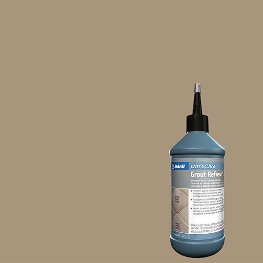 MAPEI UltraCare Grout Refresh, Universal Grout Colorant & Sealer, 8 oz Bottle – Easy Grout Restoration & Protection, 5005 Chamois