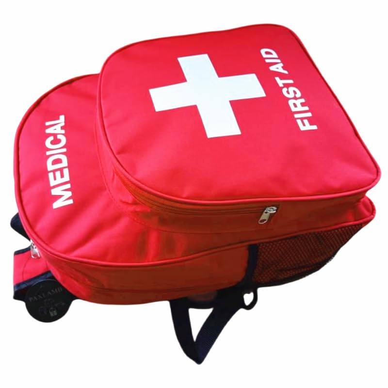 Red First Aid Bag Empty First Aid Backpack Empty Medical - Image 3